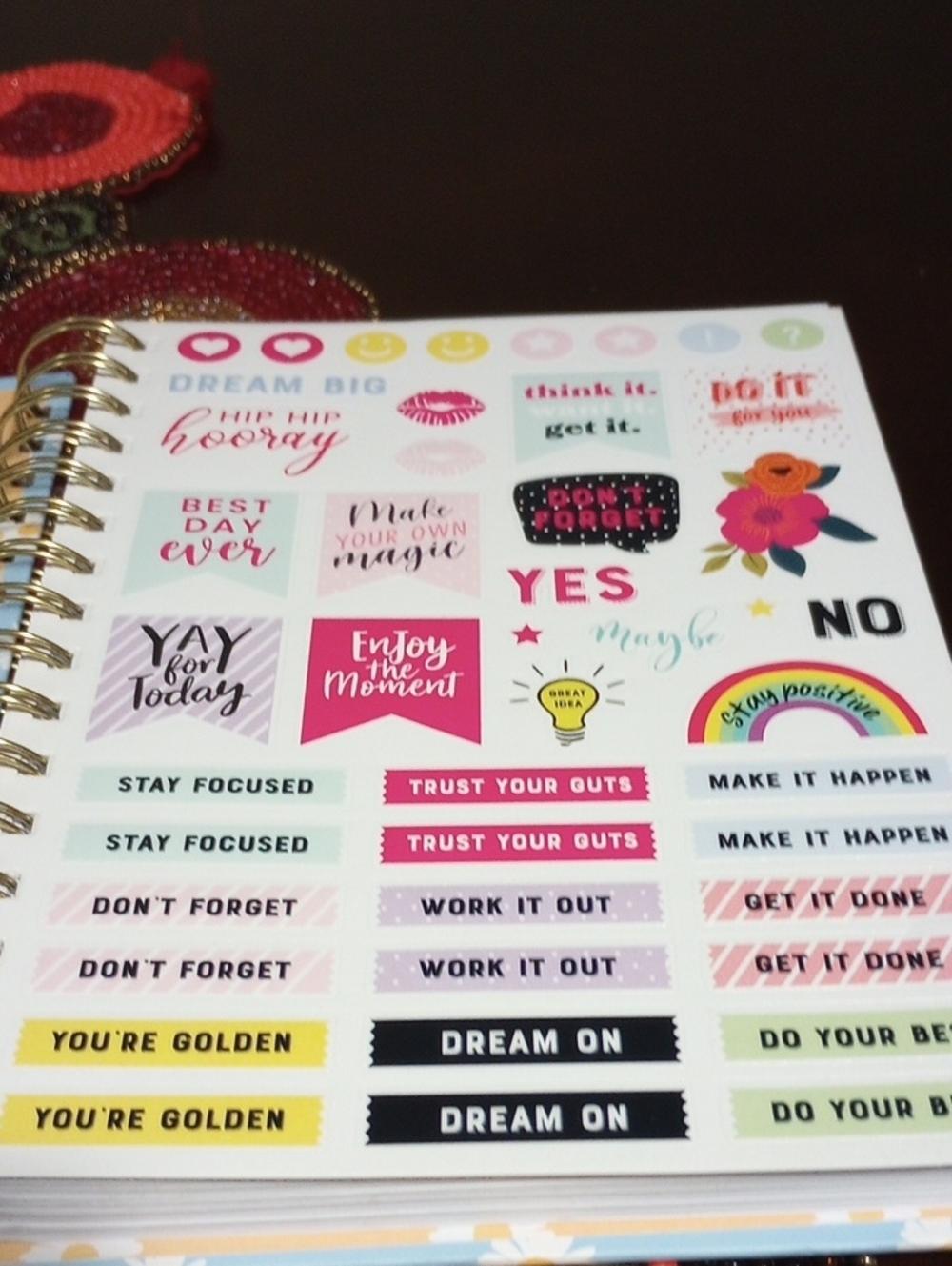 Stay Positive Journal With Stickers - Picture 10 of 12